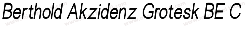 Berthold Akzidenz Grotesk BE Conden字体转换